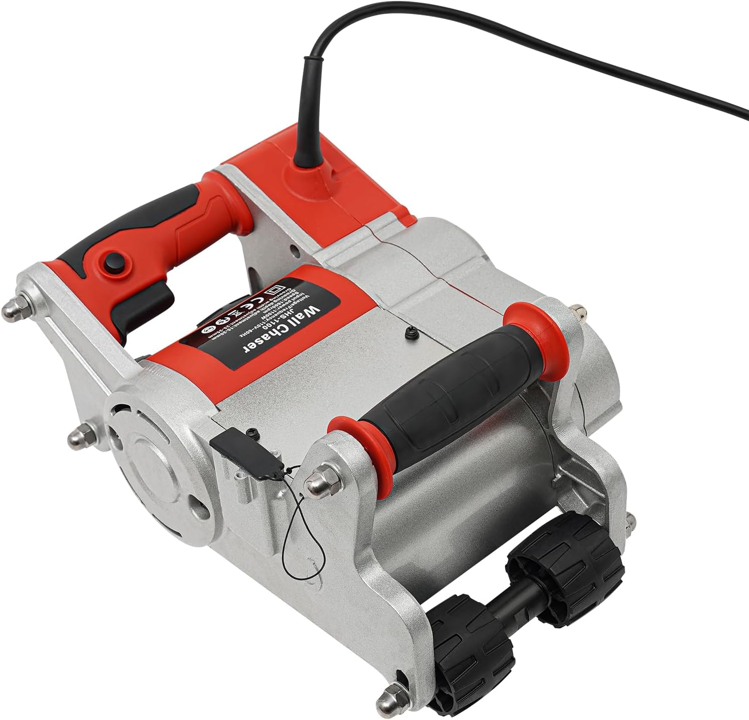 Groove-Cutting Machine, 1100W Electric Wall Chaser With Adjustable Depth (15-30mm), Anti-Self-Locking Switch and Dust Extraction Port for Light Brick