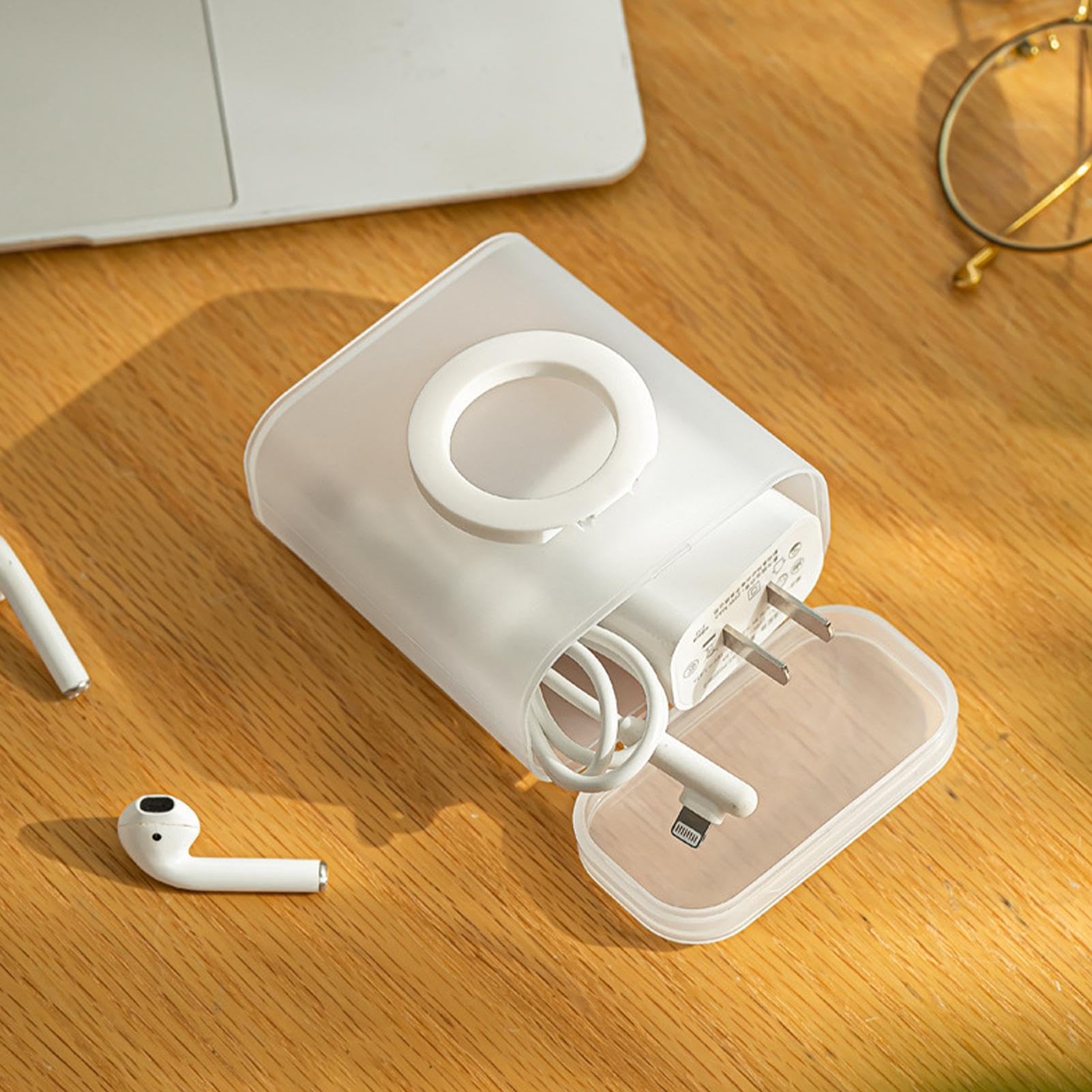 Kabel-hoofdtelefoonhoes, hoes voor datakabels, opbergdoos voor onderweg | stroomkabelmanagementbox voor reizen, zakenreizen, school, werk, camping