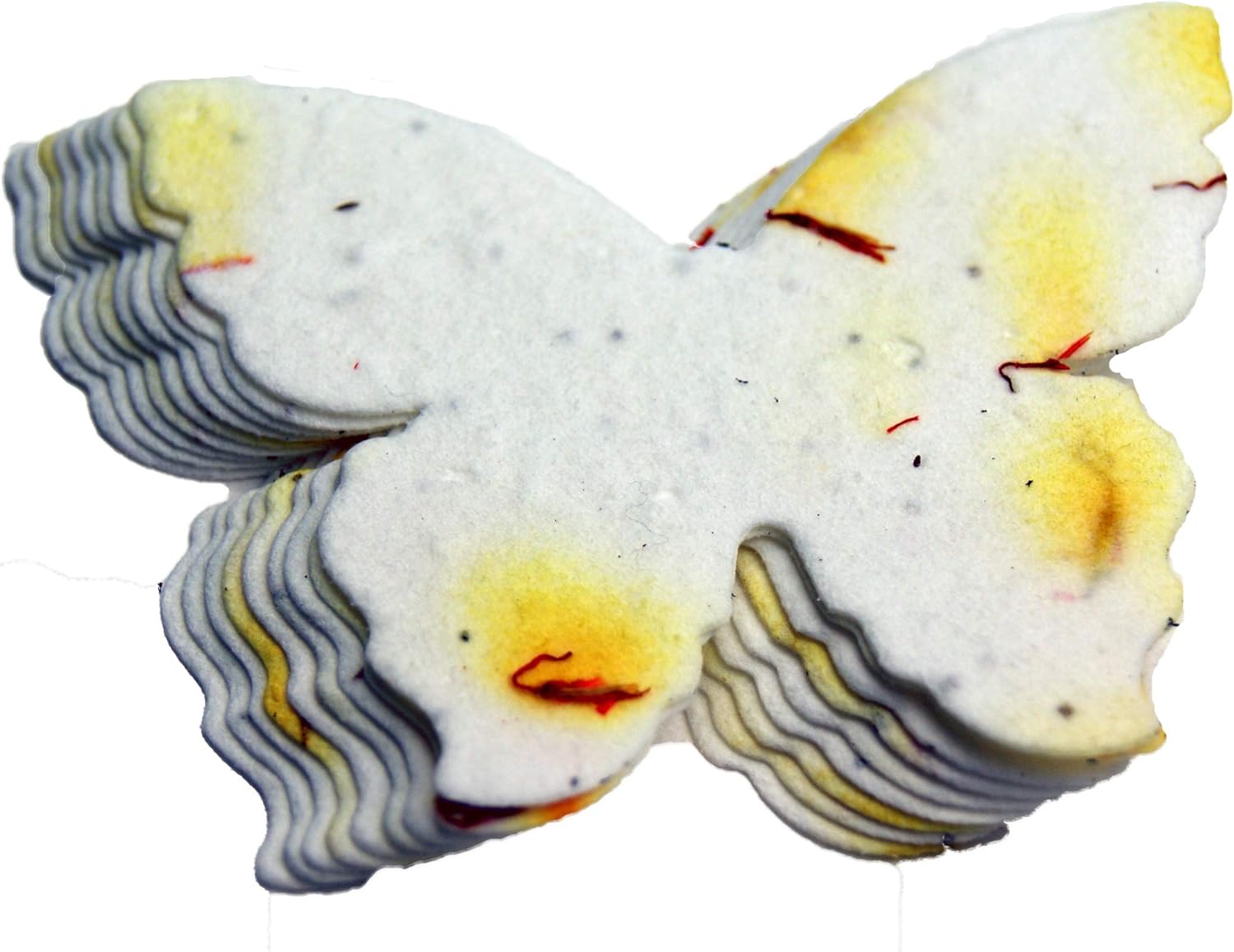 Of The Earth Handmade Paper - Wildflower Seed Paper Butterfly Shape - Large 3" - Set of 100 (Purple Recycled 45s)