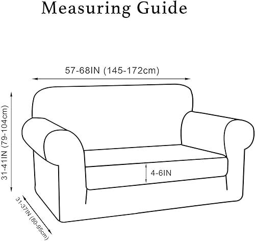 Miniatura 4 de Turquoize Funda para sofá con funda de cojín separada, funda para sofá biplaza y protector de muebles, color azul marino