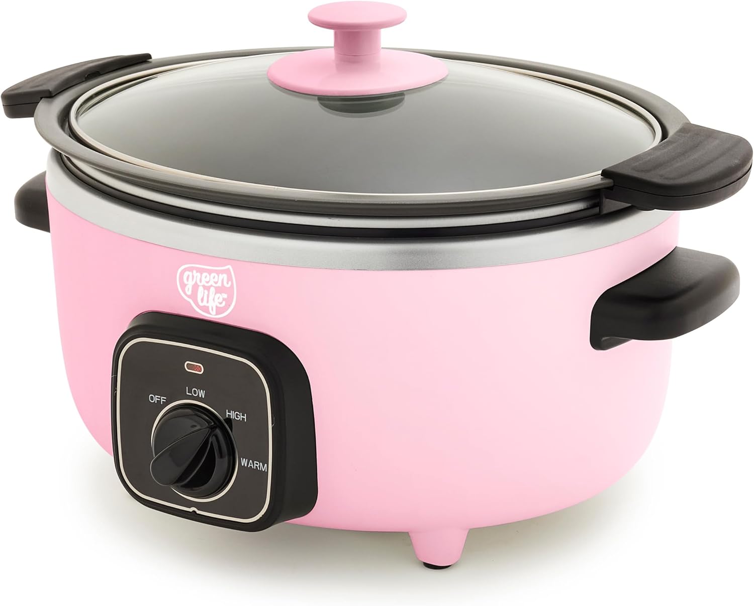 GreenLife 3.5QT Slow Cooker, Non-Toxic PFAS-Free Ceramic Nonstick Removable Interior Bowl, Programmable, Keep Warm, Stovetop & Oven Safe, Dishwasher Safe Parts, Glass Lid, Pink GreenLife 3.5QT Slow Cooker, Non-Toxic PFAS-Free Ceramic Nonstick Removable Interior Bowl, Programmable, Keep Warm, Stovetop & Oven Safe, Dishwasher Safe Parts, Glass Lid, Pink