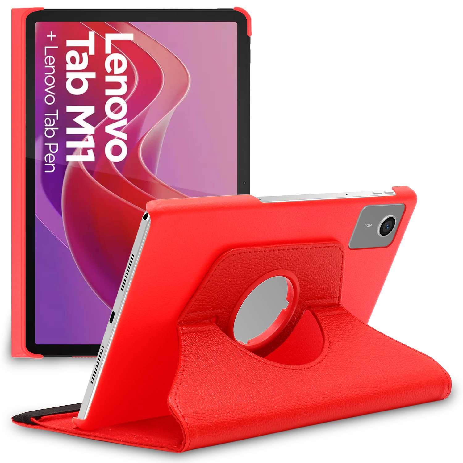 Custodia Protettiva 360&deg; Per Lenovo Tab M11 (11 Pollici) &ndash; Girevole, PC + Silicio
