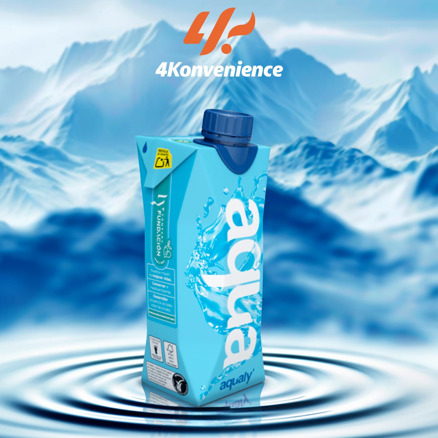 Aqualy Agua de primera calidad, agua purificada con minerales esenciales, agua en caja ecológica, sin BPA, sin OMG, sin microplásticos, embalaje reciclable, (paquete de 18 cajas de 16.5 onzas