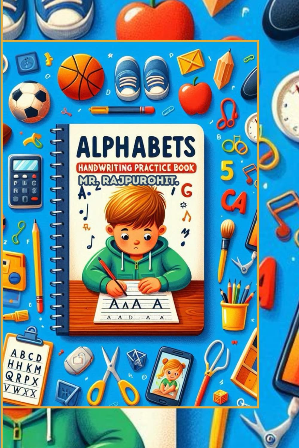 ALPHABETS HANDWRITING PRACTICS BOOK.