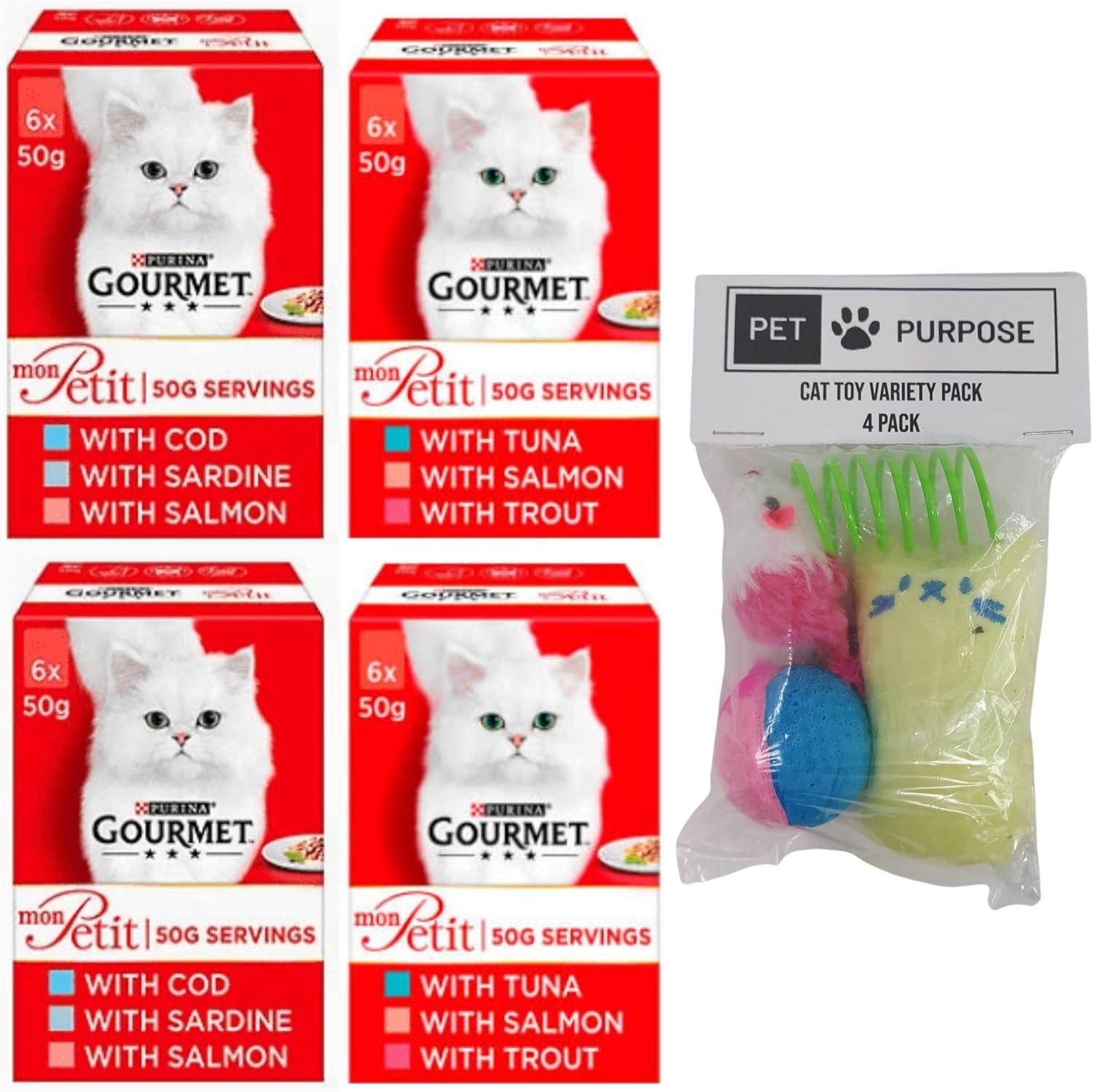 Gourmet Mon Petit Wet Cat Food Fish Selection 24x 50g Pouches