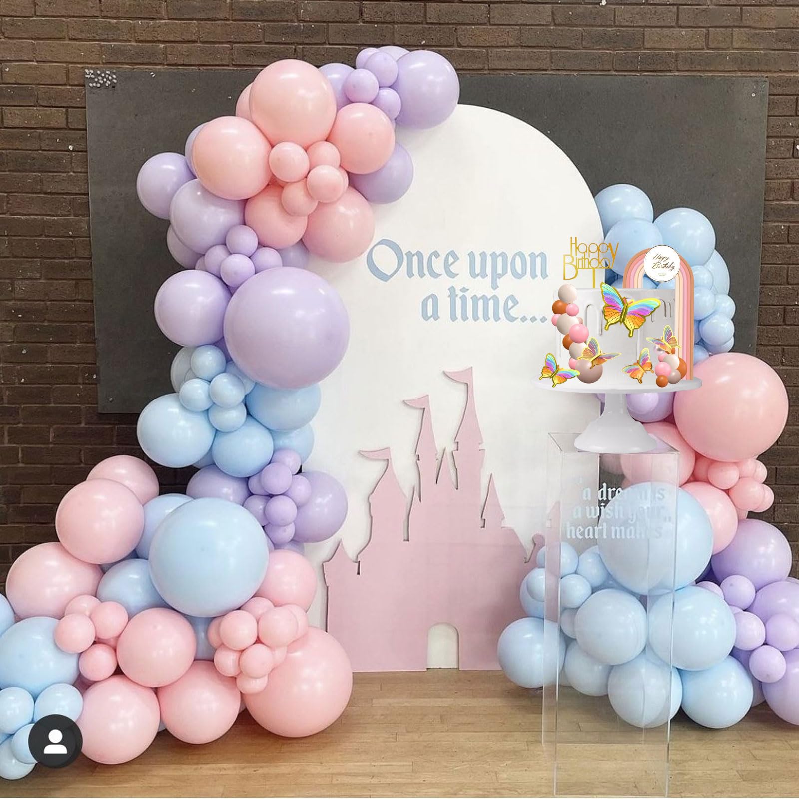 Set 52 Pezzi Decorazioni Torta Arcobaleno, Con Fiori E Palline, Per Compleanni, Baby Shower E Matrimoni