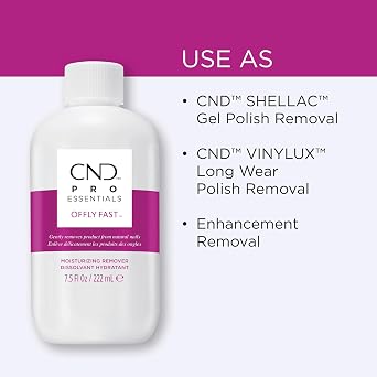 CND OFFLY FAST Moisturizing Nail Polish Remover, 7.5 fl oz