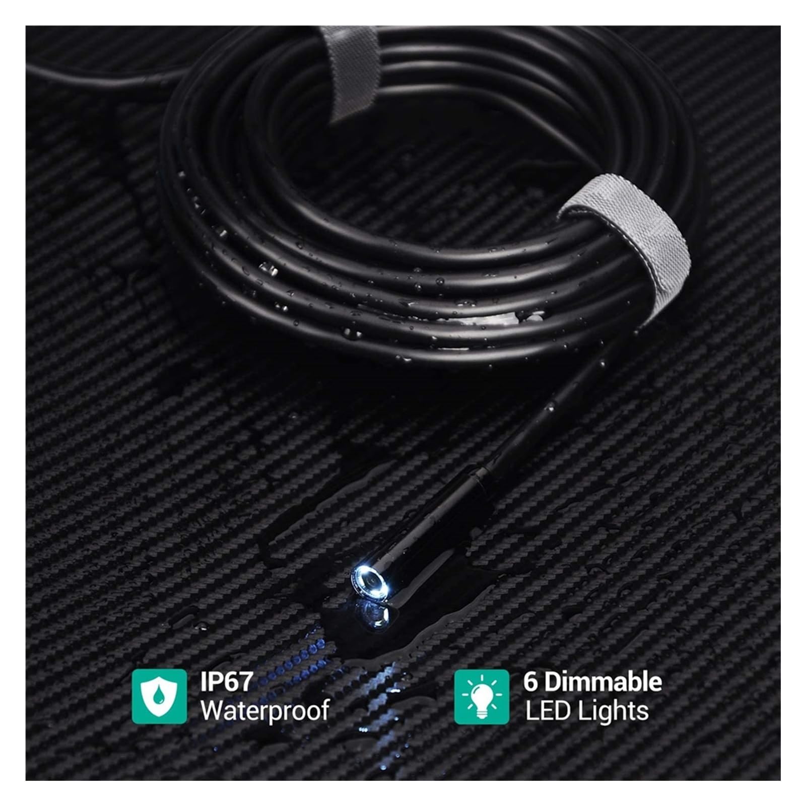 Endoskopowa Kamera USB 5, Mm 720 P / 8, 1944 Z Boroskopem Inspekcyjnym 6 Diod LED IP67 WyraźNa Jakość Obrazu(5MP 8.5mm Lens)