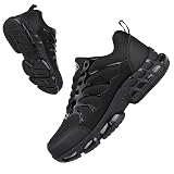 LIANGGO Steel Toe Sneakers for Men Women Safety Composite Toe Lightweight Work Shoes Indestructible Air Cushion Zapatos de Trabajo para Hombres Mujer 42 Black