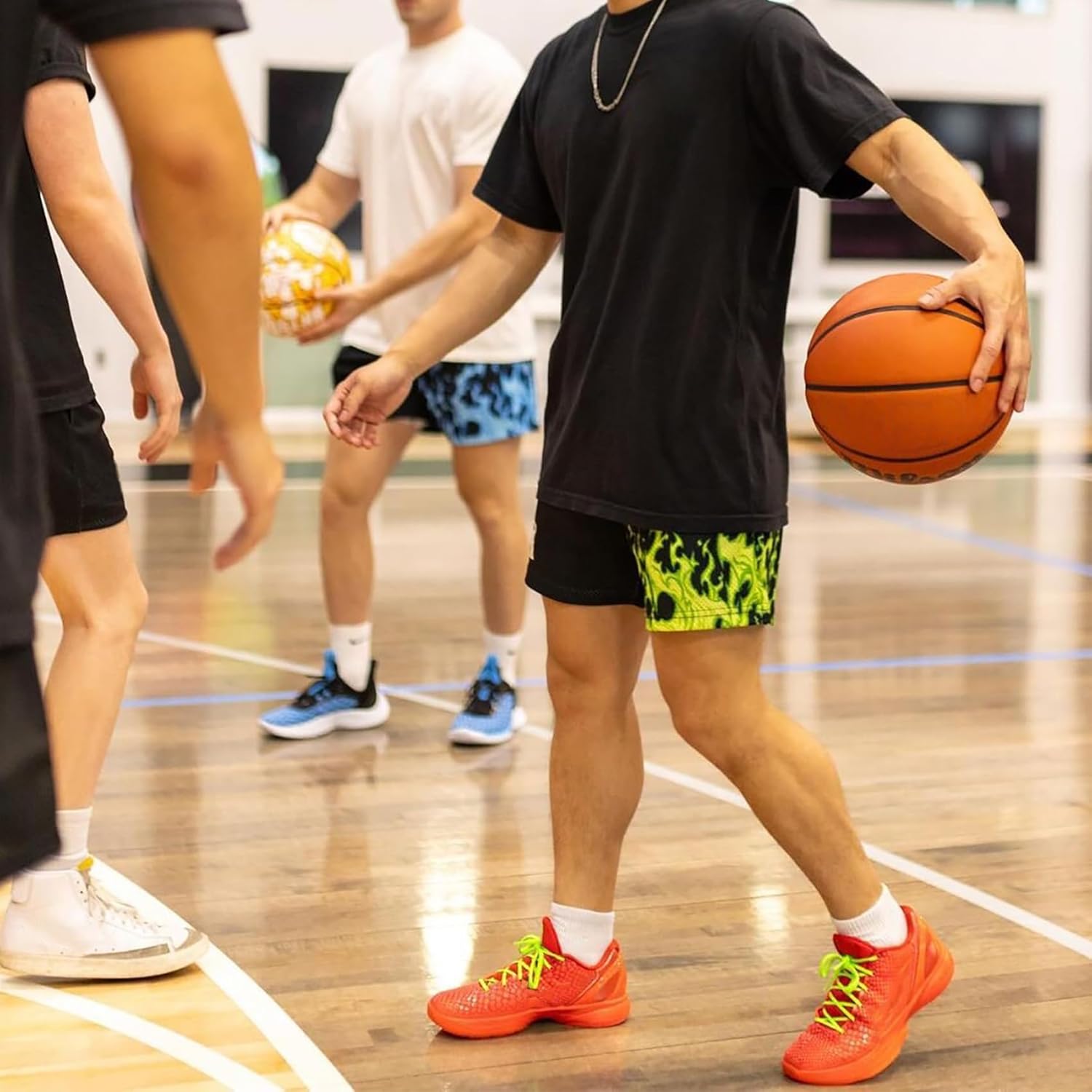 DIOTSR Mens Graphic Shorts Cool Streetwear Basketball Shorts Athletic Running Shorts Drawstring Waist