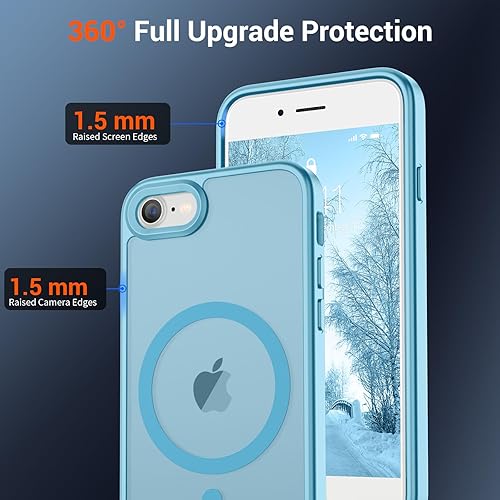 Miniatura 361 de SUPFINE Funda magnética para iPhone 11 (compatible con MagSafe) (protección contra caídas de grado militar), translúcida mate a prueba de golpes