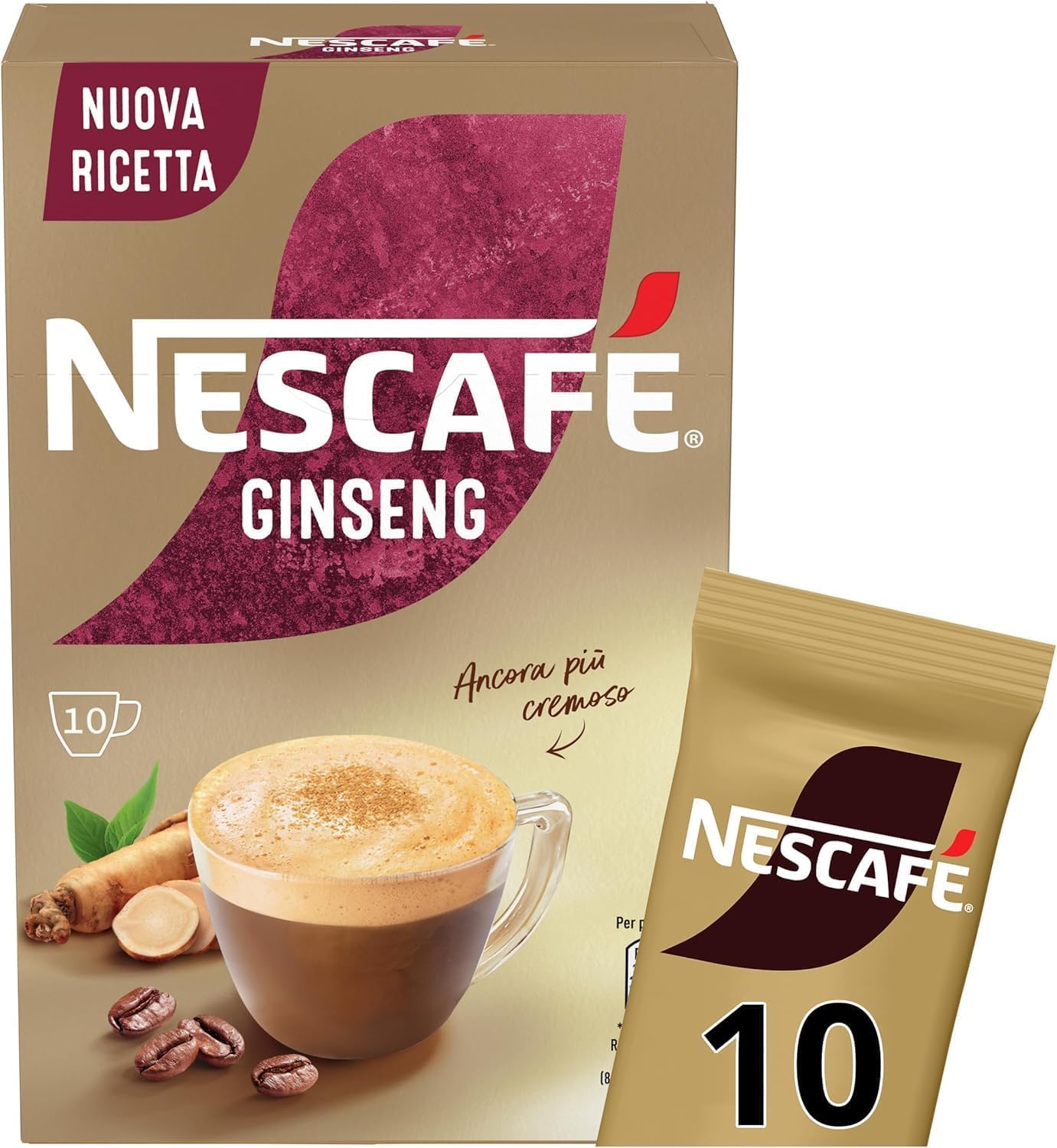 Italian Gourmet Bundle Ginseng Kaffeegetränk 12x 70g + Italian Gourmet Polpa Gratis – Cremiges Instant-Getränk mit Ginseng, 120 Portionsbeutel à 7g, Kaffee-Spezialität für Zuhause, Büro & Vorrat 840g