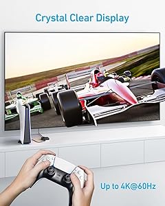 Anker HDMI Switch, 4K@60Hz HDMI Switcher, 2 in 1 Out with Smooth Finish, Supports HDR, 3D, Dolby, Compatible with Laptops, PC, Xbox Series, PS5 / PS4, Projector, and More