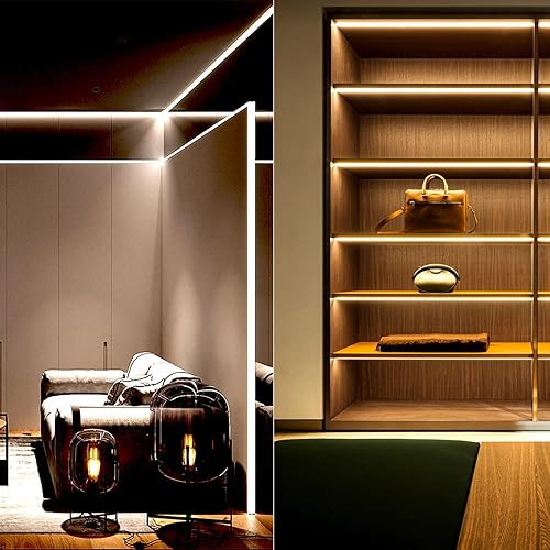 Miniatura 8 de Tira de luces LED para exteriores, 2700 K blanco cálido, tiras LED IP67 de 24 V, 32.8 pies32.8 ft, tira de luz LED impermeable CRI90+ para baño,