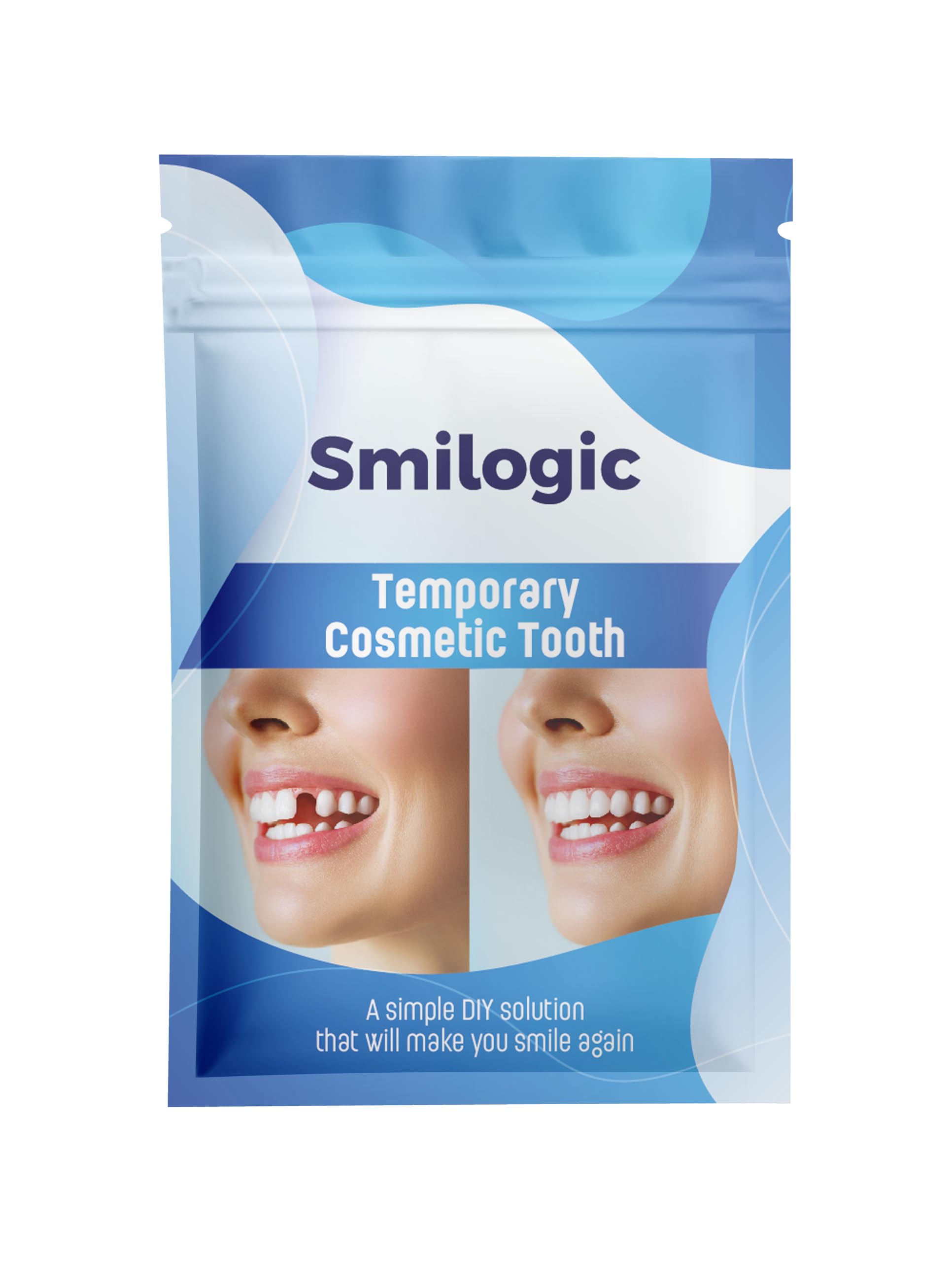 Dente Temporaneo – Kit Fai-Da-Te per Sostituire un Dente Mancante – Dente Artificiale Realistico – 20 Applicazioni Incluse