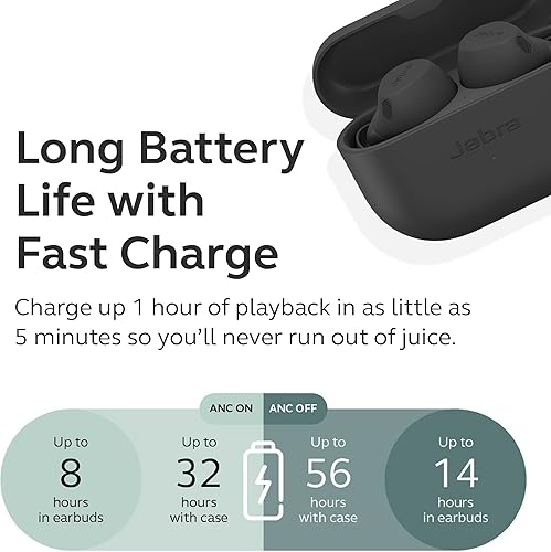Miniatura 3 de Jabra Elite 8 Active - Los mejores auriculares inalámbricos Bluetooth HearThrough deportivos más avanzados, ajuste seguro, durabilidad de grado