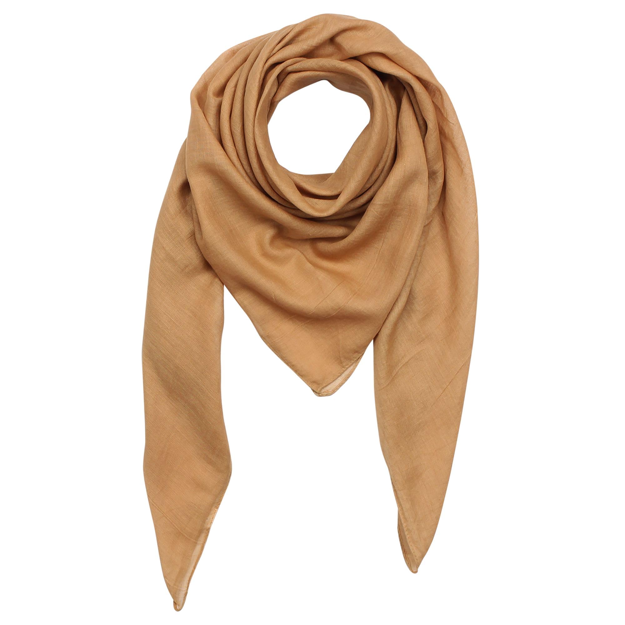 Freak Scene Cotton Scarf - brown - light - squared kerchief