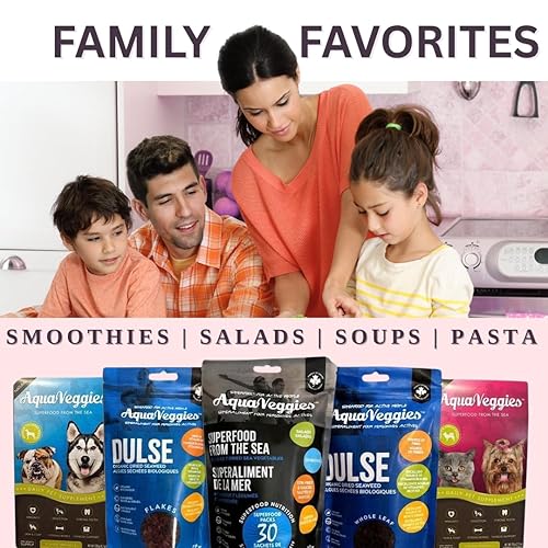 Miniatura 21 de Aqua Veggies Organic Atlantic Dulse Flakes 8.01 oz 1/2lbs, cosechado a mano, secado al sol, excelente fuente de vitaminas B6, B12, hierro, yodo