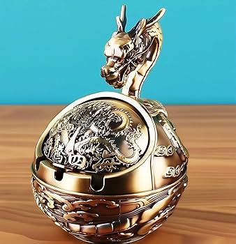 Amazon.co.jp: Stylitzy ヴィンテージ 装飾 防風 灰皿 蓋付き