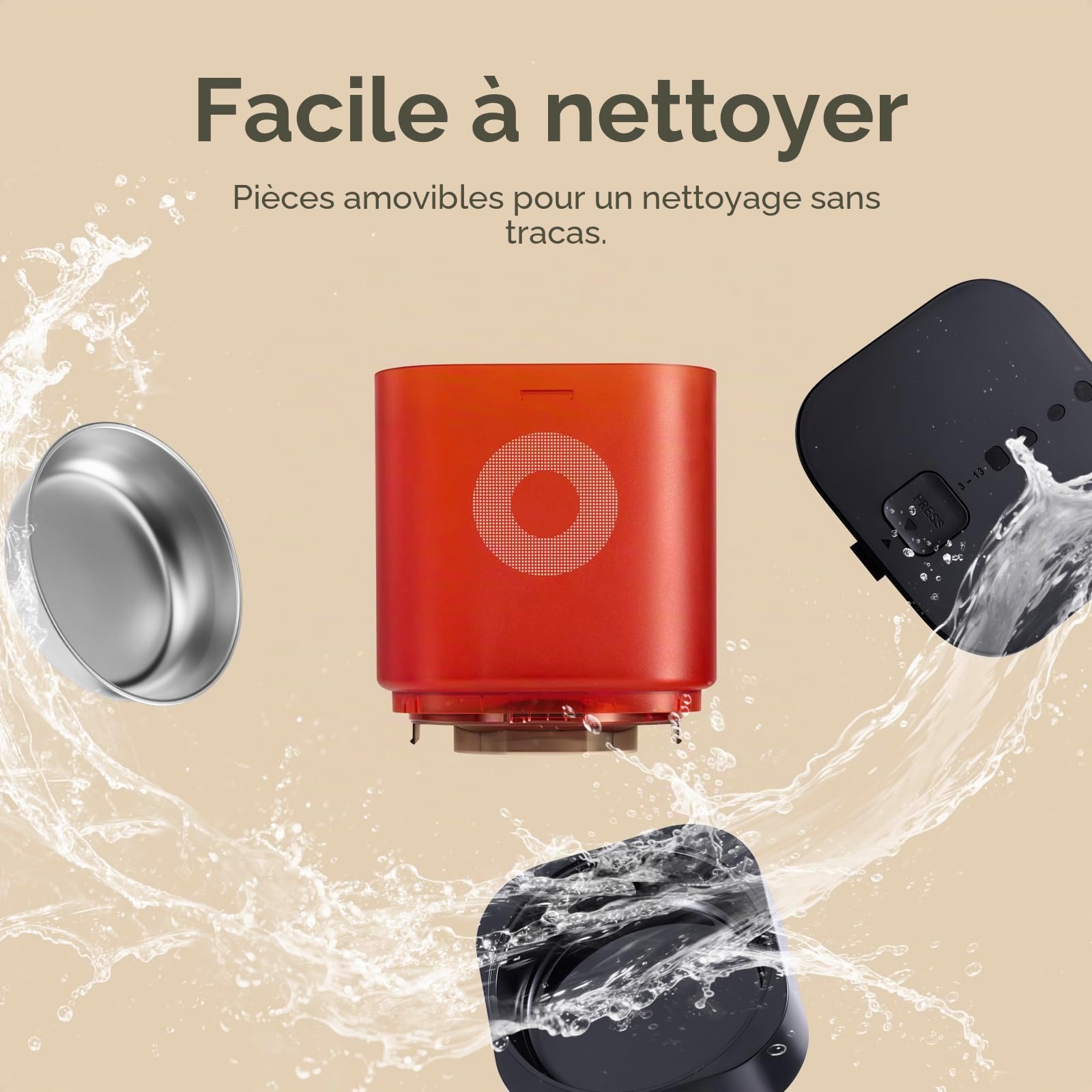 Distributeur Croquettes Chat Automatique avec Caméra, 6L, pour Chat et Petit Chien, Audio Bidirectionnel, Vision Nocturne, Contrôle Via App WiFi 2.4G, Bol en Acier Inoxydable (Blanc)