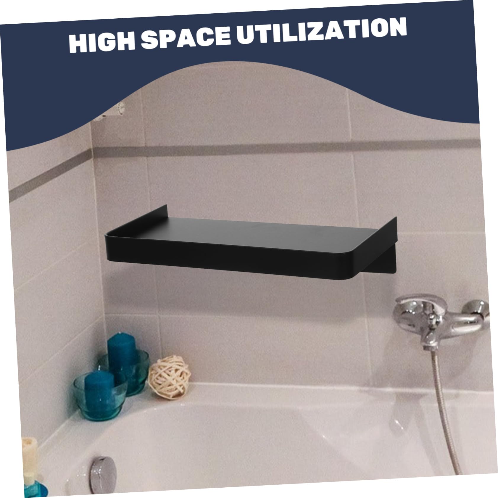 Mensola Adesiva da Muro per Telefono Supporto Portatile Inossidabile Design Semplice e Pratico Facile Installazione Adatta per Bagno e Cucina