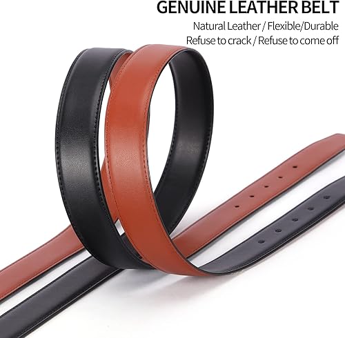 Miniatura 2 de SENDEFN Mens Leather Belt Rotated Buckle Reversible Casual Jeans Dress Belts 1.25" Wide With Gift Box