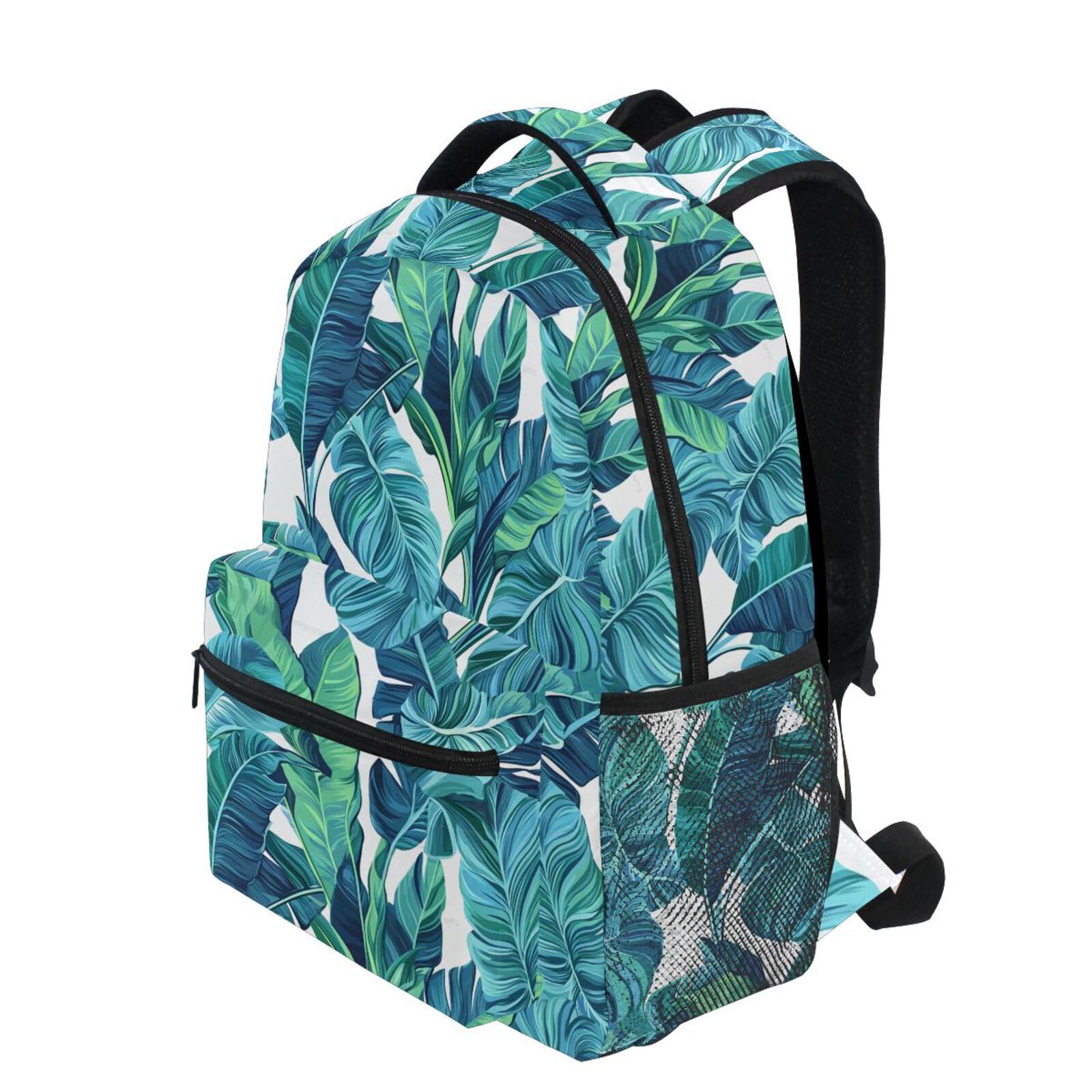 Amazon.com: Wamika Tropical Leaves Backpacks for Kids Women Men