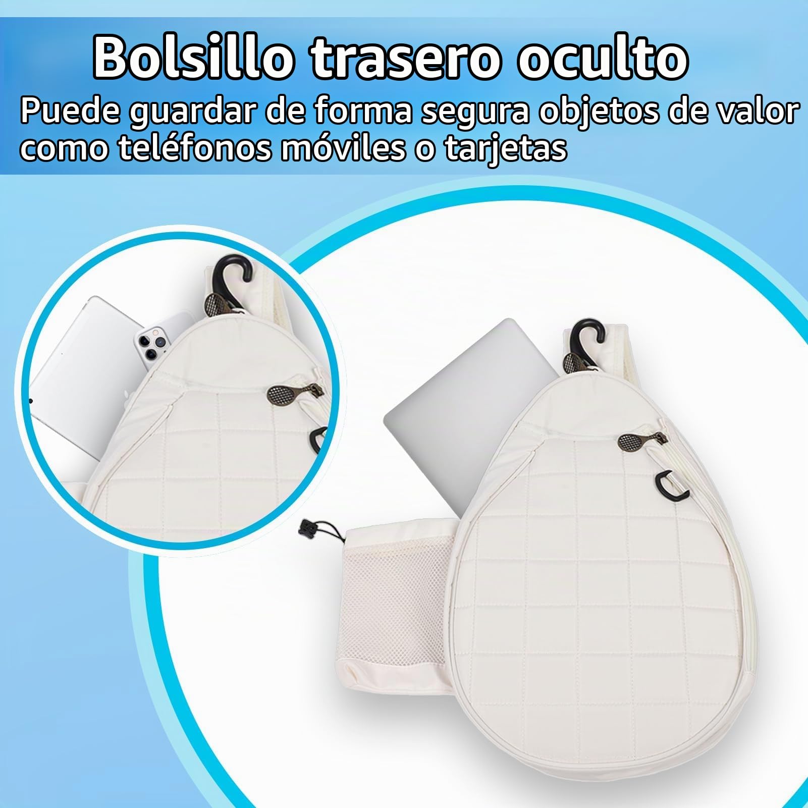 Ejoyous Bolsa de Tenis, Bolsa de Tenis Bolsa para Raqueta de Tenis Mochila de Tenis Ligera Bolsa de Hombro Acolchado de Espuma de Gran Capacidad Paleta de Pickleball Separación Seca y