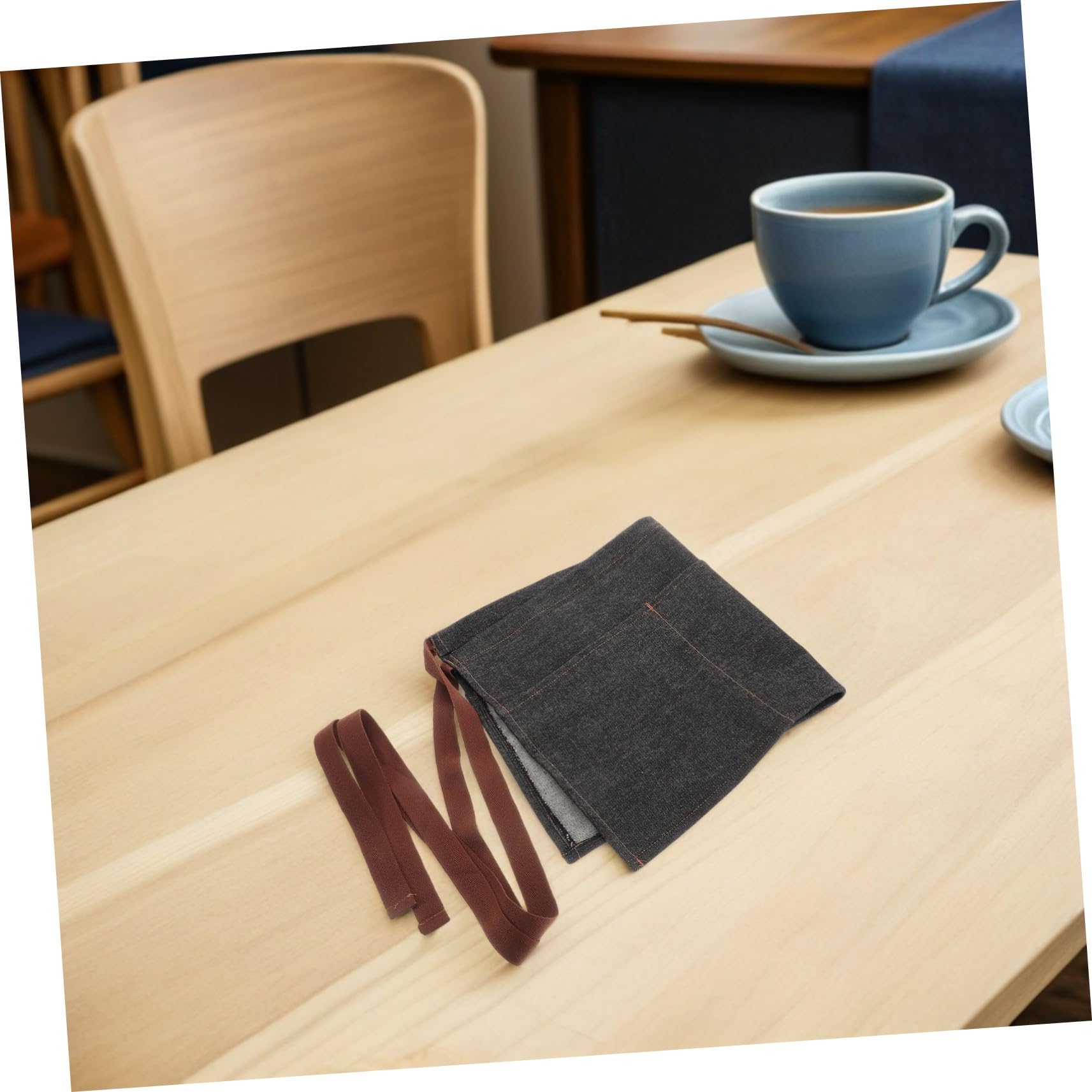 2 Pezzi Grembiuli Cameriera Vita in Denim con Mezza Regolabile per Uomini Donne Ristorante Cucina Bbq Comfort e Facilità di Pulizia