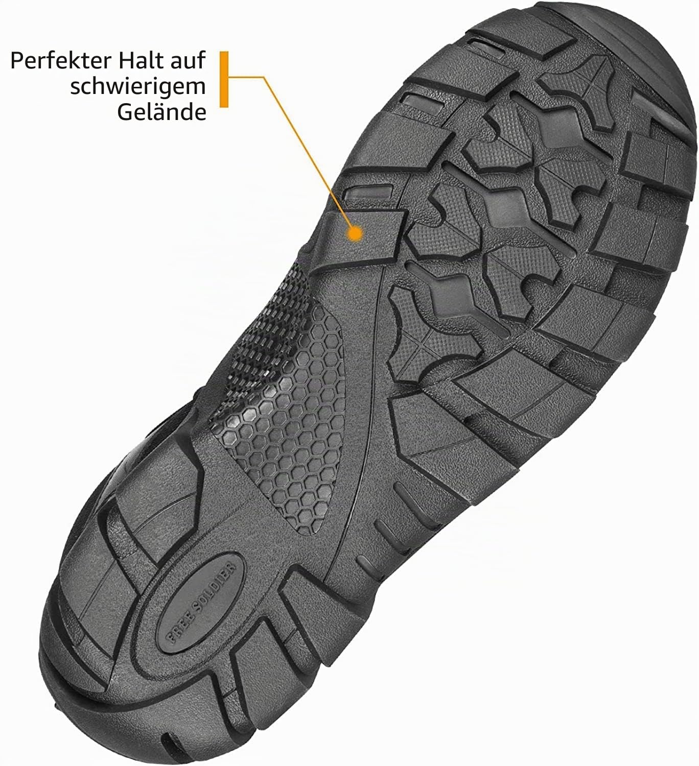 FREE SOLDIER Bequeme leichte Stiefel Herren Wanderstiefel Outdoor Boots Männer Wanderschuhe zum Trekking, Arbeiten, Training