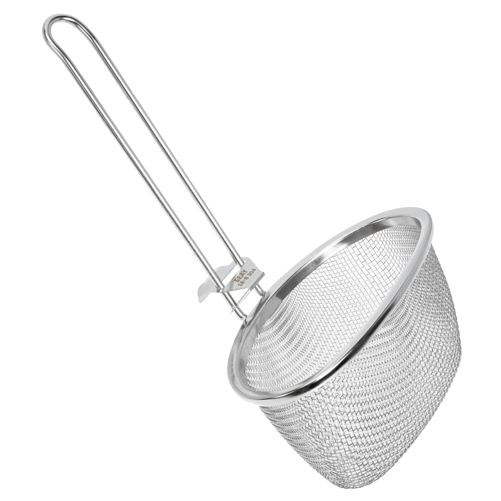 DINHEAROM Stainless Steel Hot Pot Strainer Spoon Lightweight and Portable Food Strainer with Non Slip Handle for Frying Cooking and Enjoying Ramen Noodles