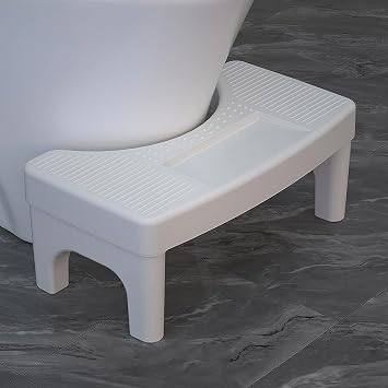 15.7 Inch Detachable Toilet Step Stool, Fits All Toilets | Portable Small Foot Stool for Adults, Bathroom Poop Stools Durable & Sturdy, Non-Slip Potty Stools for Bathroom