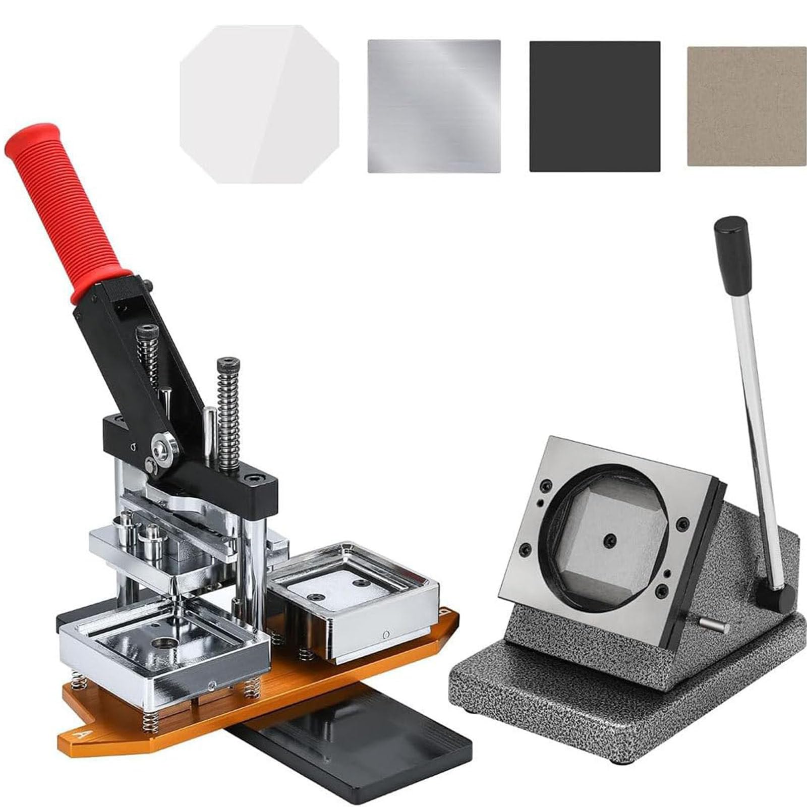 JYBNBBE Fridge Magnet Button Badge Maker Machine, Professional Metal Badge Press with Components for Custom Badge Creation