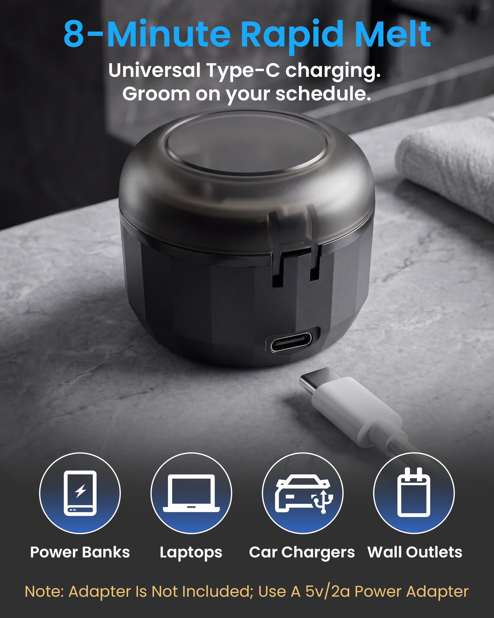 Kit di cera per naso da uomo, kit di cera per la depilazione del naso con chicchi di cera da 100 g e 40 applicatori, riscaldamento rapido USB e temperatura costante intelligente, strumento multiuso