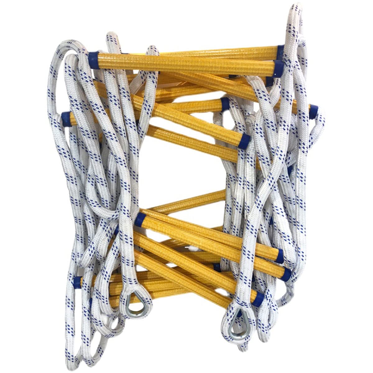 CZLJXY Rope ladder Escape Ladder Emergency Fire Escape Ladder For Kids And Adults Weight Capacity Up to 420KG With Hooks for climbing frame 3m 5m 8m 10m 15m 20m 30m(Size:25m)