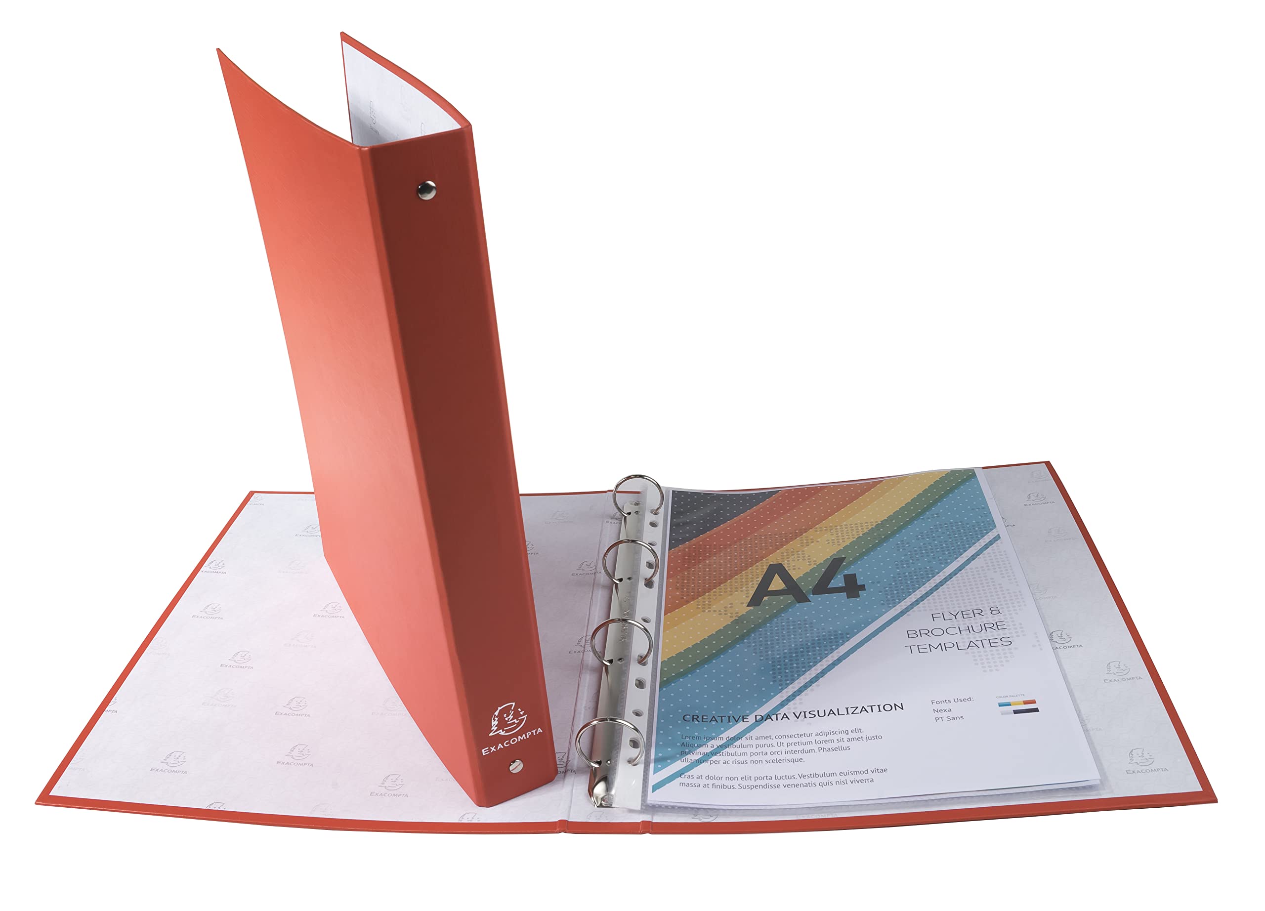 Classeur remborde polypropylene 4 anneaux 30mm - a4