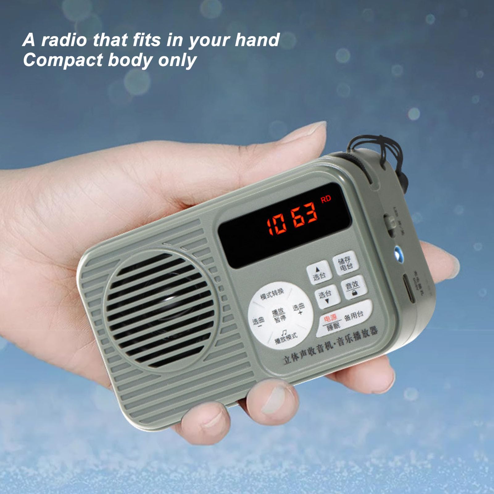 RadioRetro HRD-231, Głośnik Stereo w Stylu Vintage z Podświetlanym Wyświetlaczem, Bateria 2000 MAh, do Użytku Domowego i Zewnętrznego