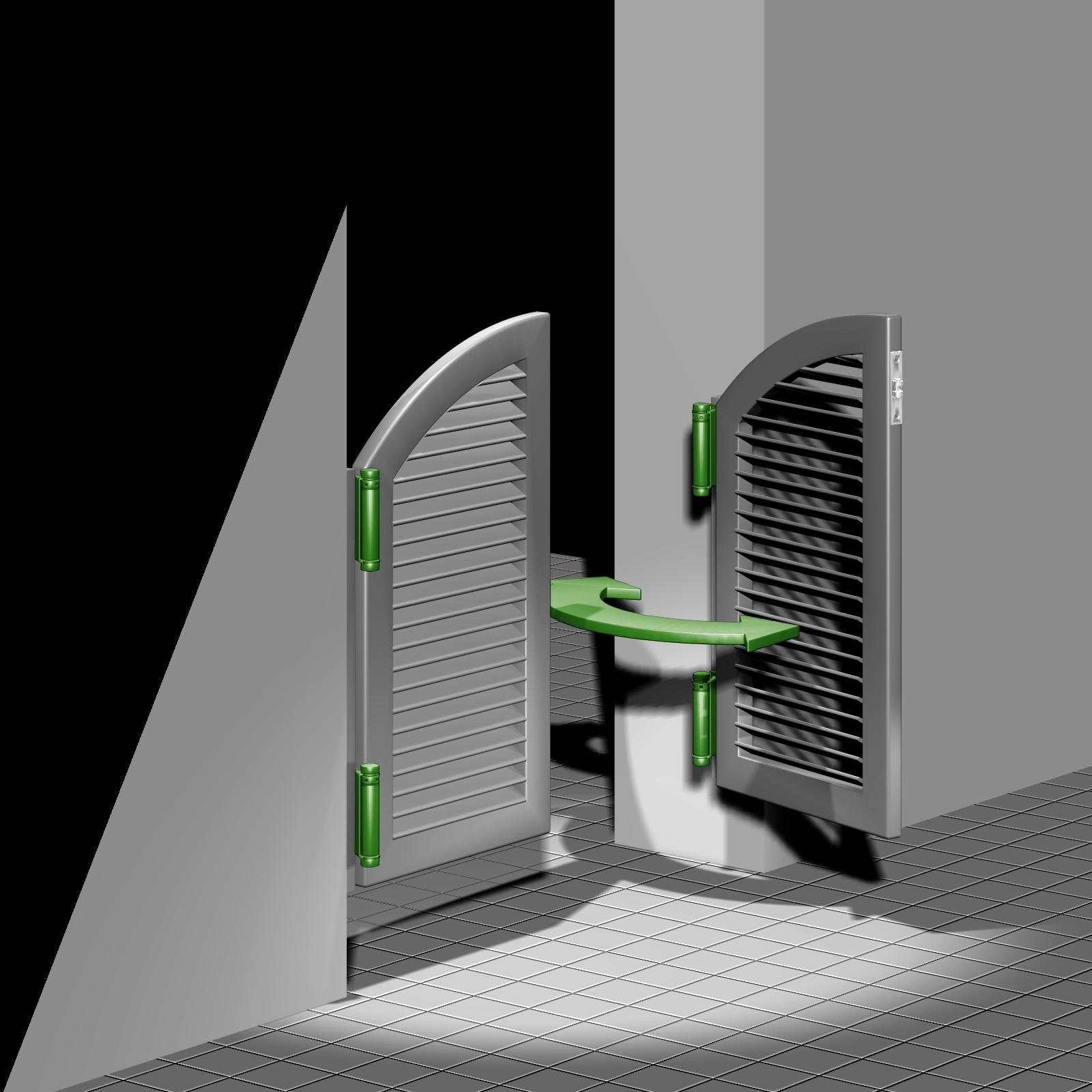 Gah-Alberts 411671 Double-Action Door Hinge Galvanised Raw Steel Height 100 mm in Self-Service Packaging