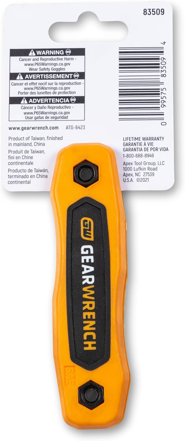 GEARWRENCH 9 Piece SAE Folding Hex Key Set - 83509
