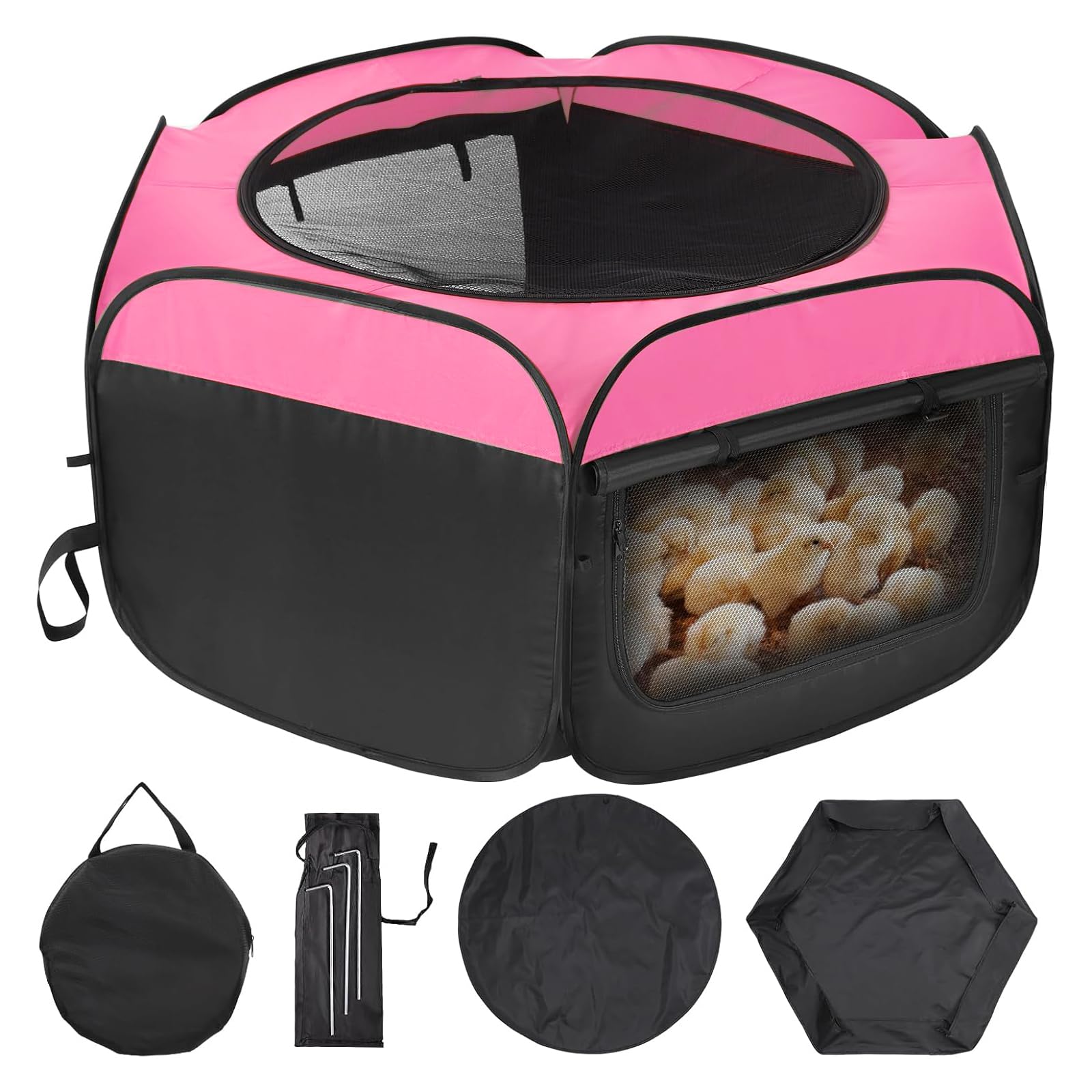 S SUPSCREWS Chicken Brooder Box for Chick Starter Kit,Portable Chick Brooder Pen/Chicken Playpen/Baby Chicken Supplies Brooder Box/Chicken Tent Up to