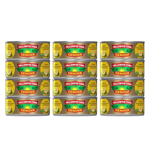 Miniatura 3 de Genova Premium Yellowfin Tuna in Lemon and Herbes de Provence Infused Olive Oil, Wild Caught, Solid Light, 5-Ounce Cans (Pack of 12)