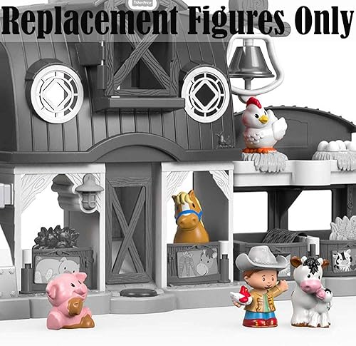 Miniatura 4 de Piezas de repuesto para Little People Farm - Fisher-Price Animal Friends Farm DWC31 y CHJ51 ~ Figuras de repuesto ~ Vaca con ternero, cerdo,