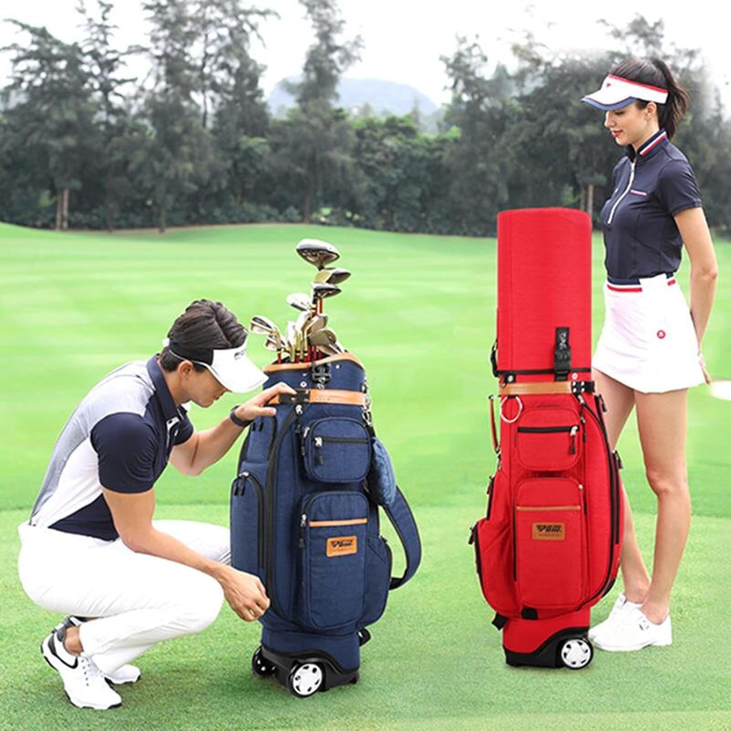 ゴルフバッグ キャディバッグ スポーツゴルフバッグ Golf Club Bag キャスター付き ゴルフカートバッグ ゴルフクラブバッ