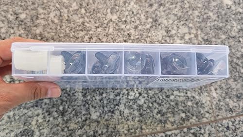 Miniatura 10 de RuWfpz Ojos de seguridad con purpurina para ganchillo Amigurumi de 0.71 a 1.18 pulgadas - 4 colores rellenos de ojos de animales de ganchillo con