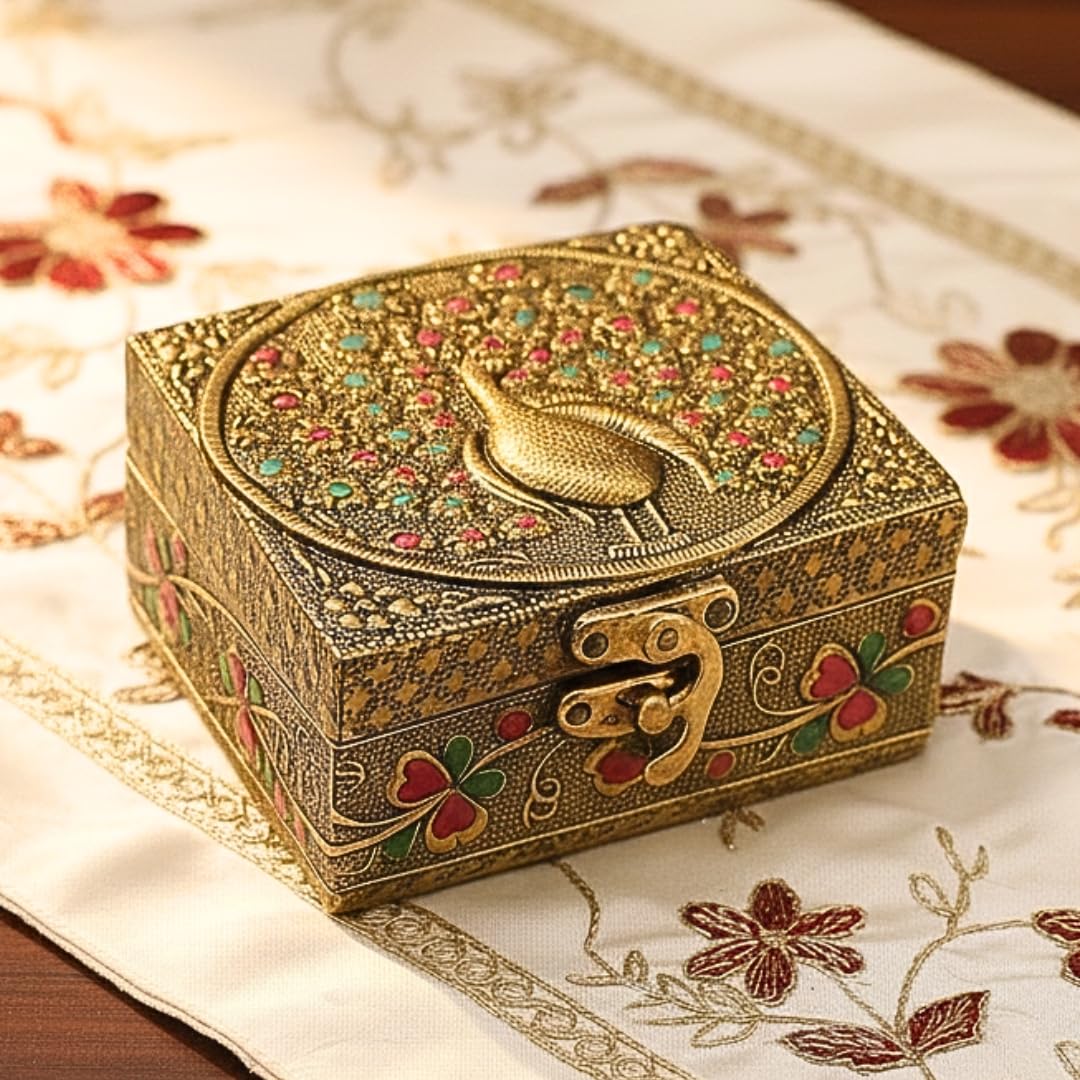 Trendifly Handmade Wooden Oxidised Jewellery Organizer Storage Box With Lock Small Size | Wood Jewel Necklace Earrings Rin... - Review, Price and Buying Guide