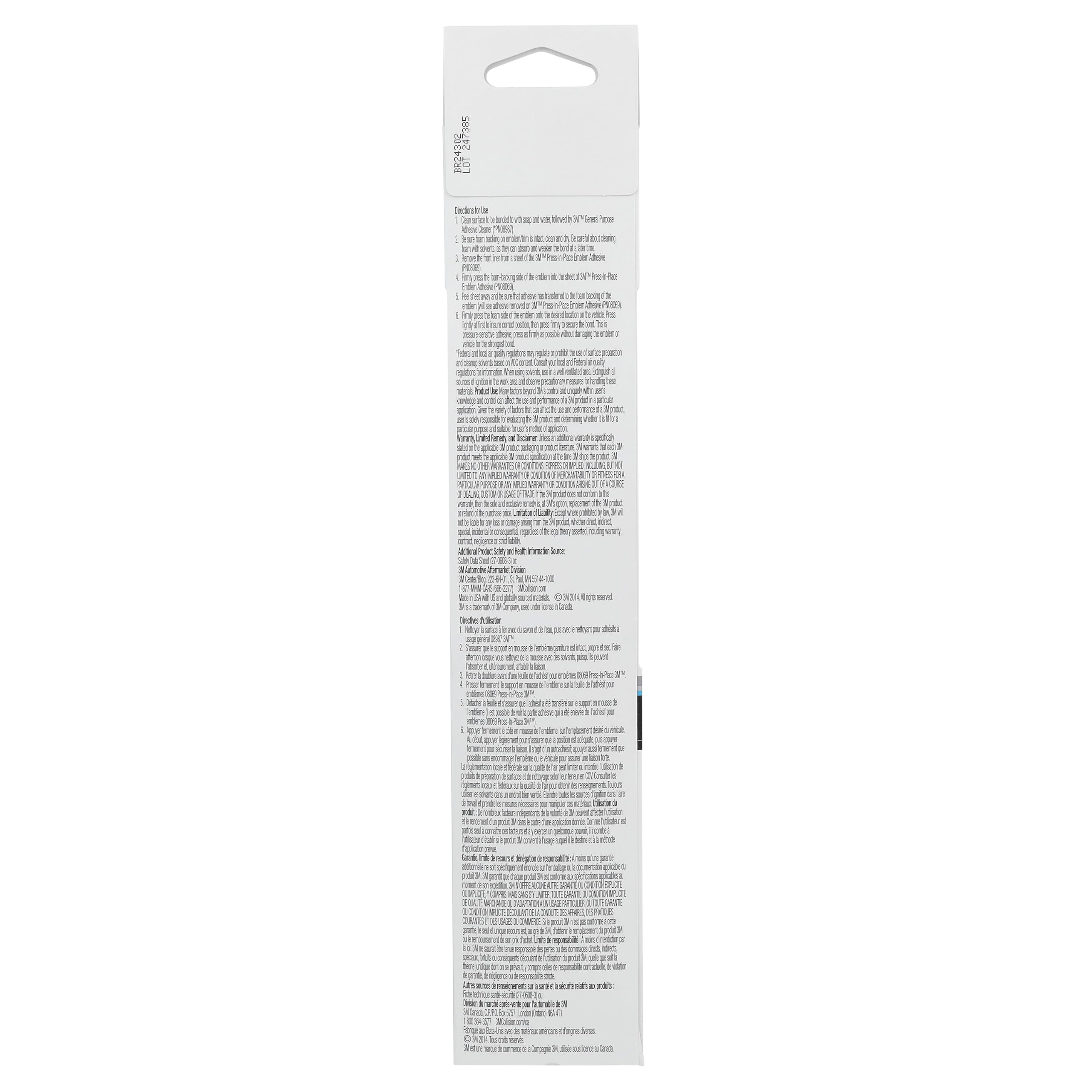 3M Press-In-Place Emblem Adhesive 50.8 mm x 305 mm