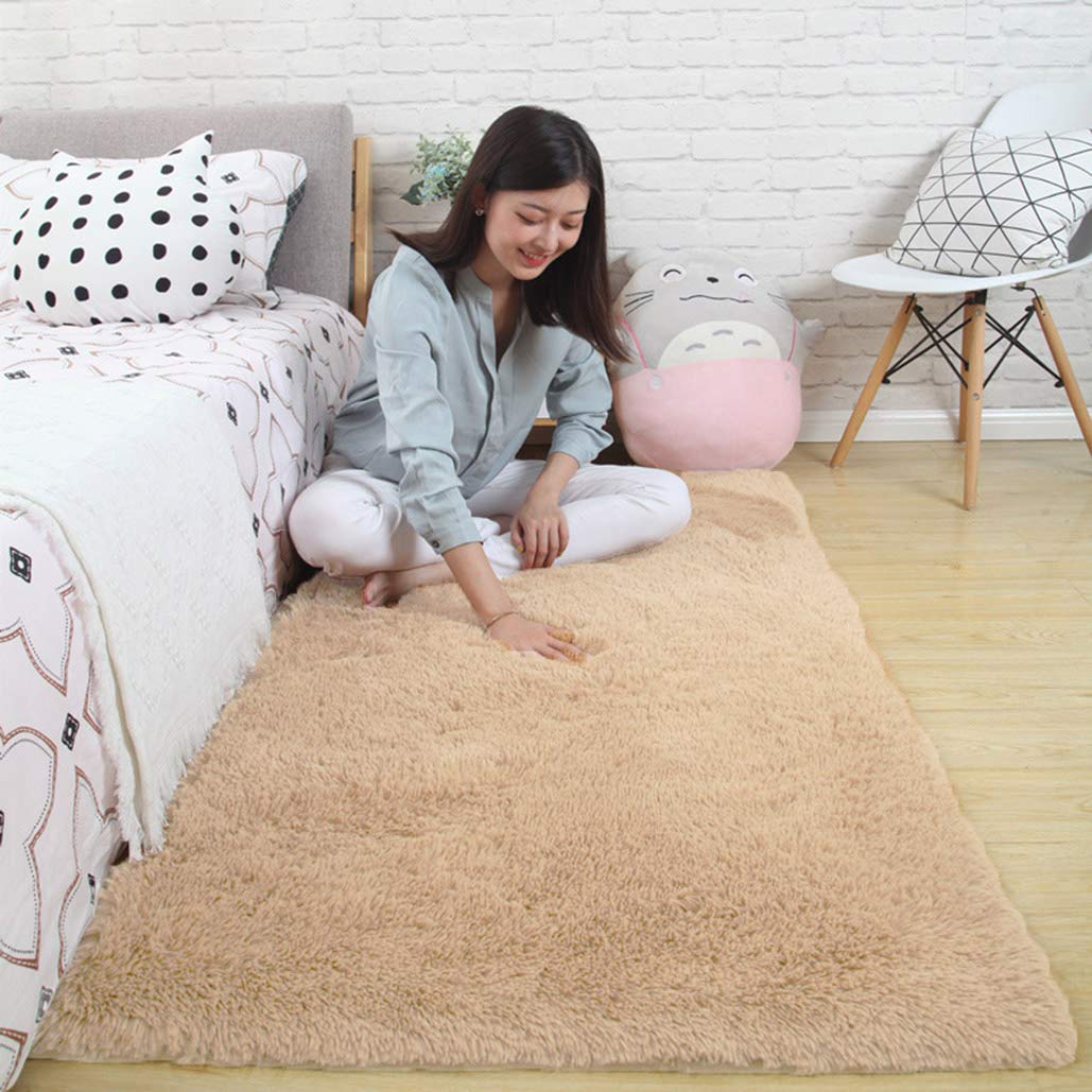 Fangjie Beige Rug 60X160cm Silky Plush Bath Mat For Apply To Kitchen Bedroom Bathroom Living Room,