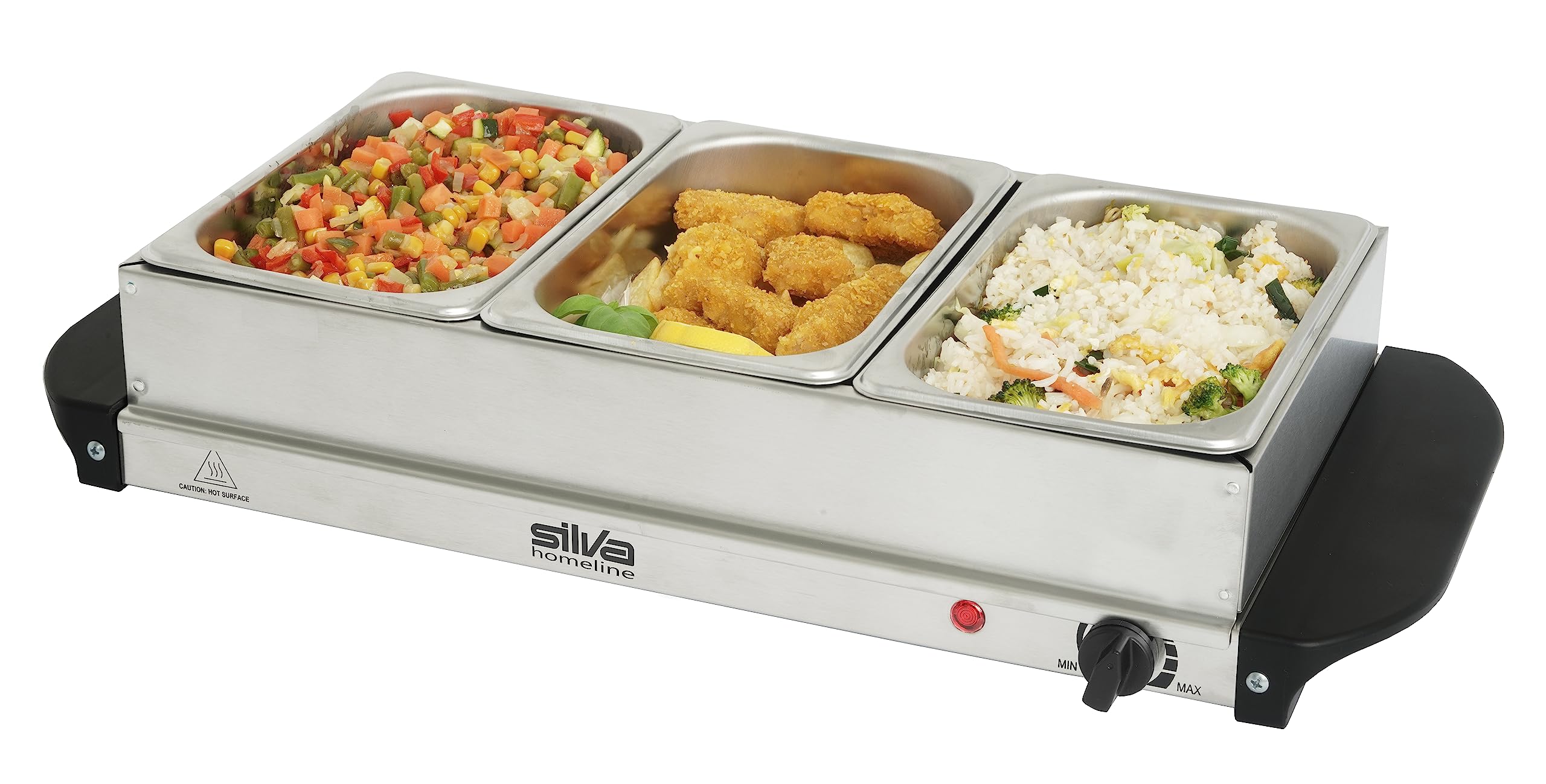 Stay Hot SH 3.1 Buffetwärmer & Warmhalteplate 2 en 1 200 W Idéal pour buffets, fêtes et familles