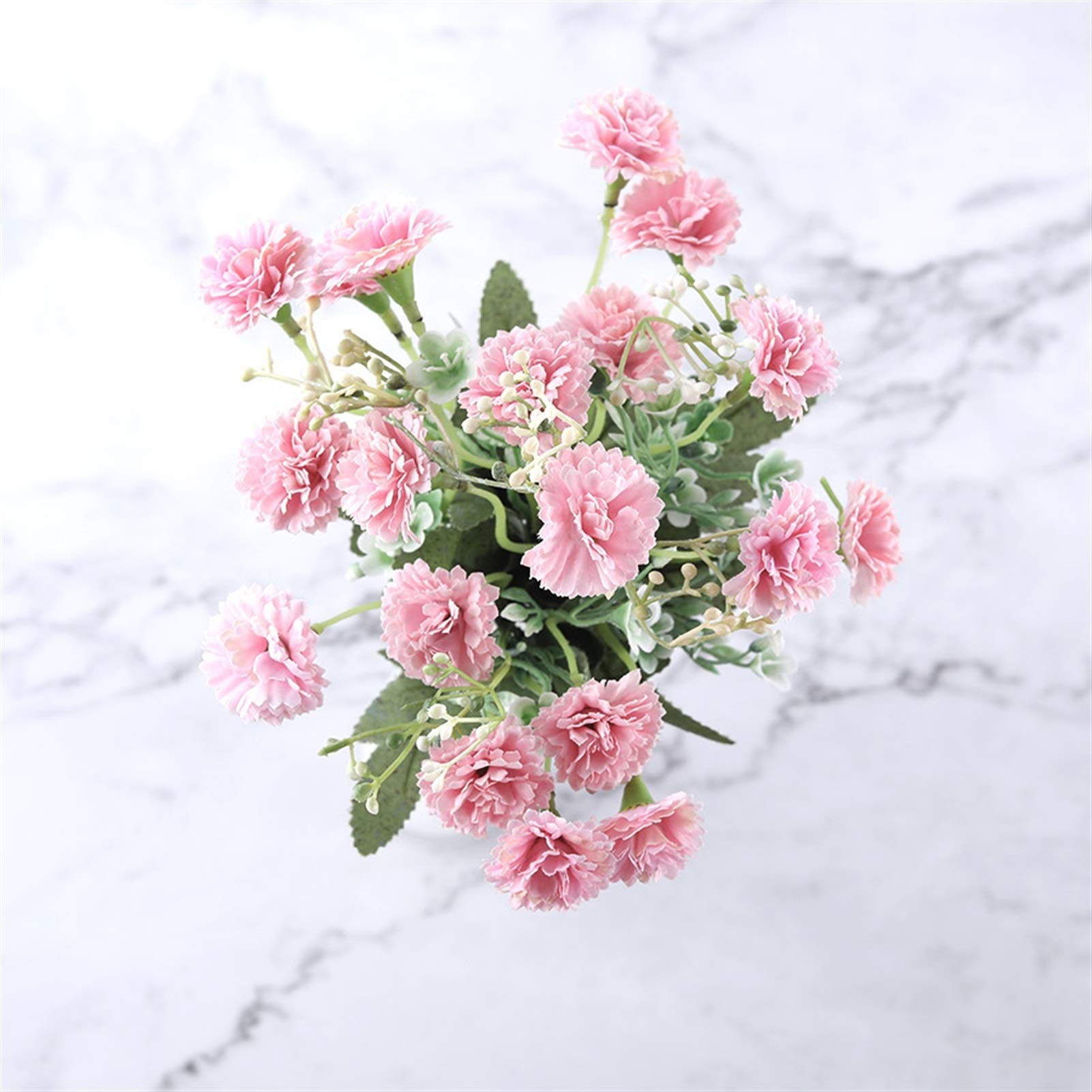 Fake flower 15 Heads Artificial Silk White Snowflake Small Lilac Flowers For Wedding Home Decoration Gypsophila Christmas Decor Artificial flowers (Color : Pink flowers)