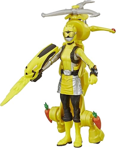 Miniatura 3 de Power Rangers Beast Morphers Yellow Ranger y Morphin Jax Beast Bot - Figura de acción de 6 pulgadas, paquete de 2 juguetes inspirados en el programa